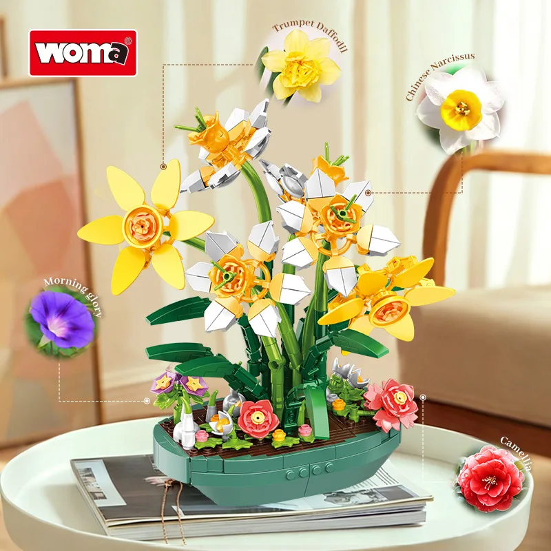 Plant Parent Yearly - Конструктор-имитация нарцисса Friends: Сборная модель цветка